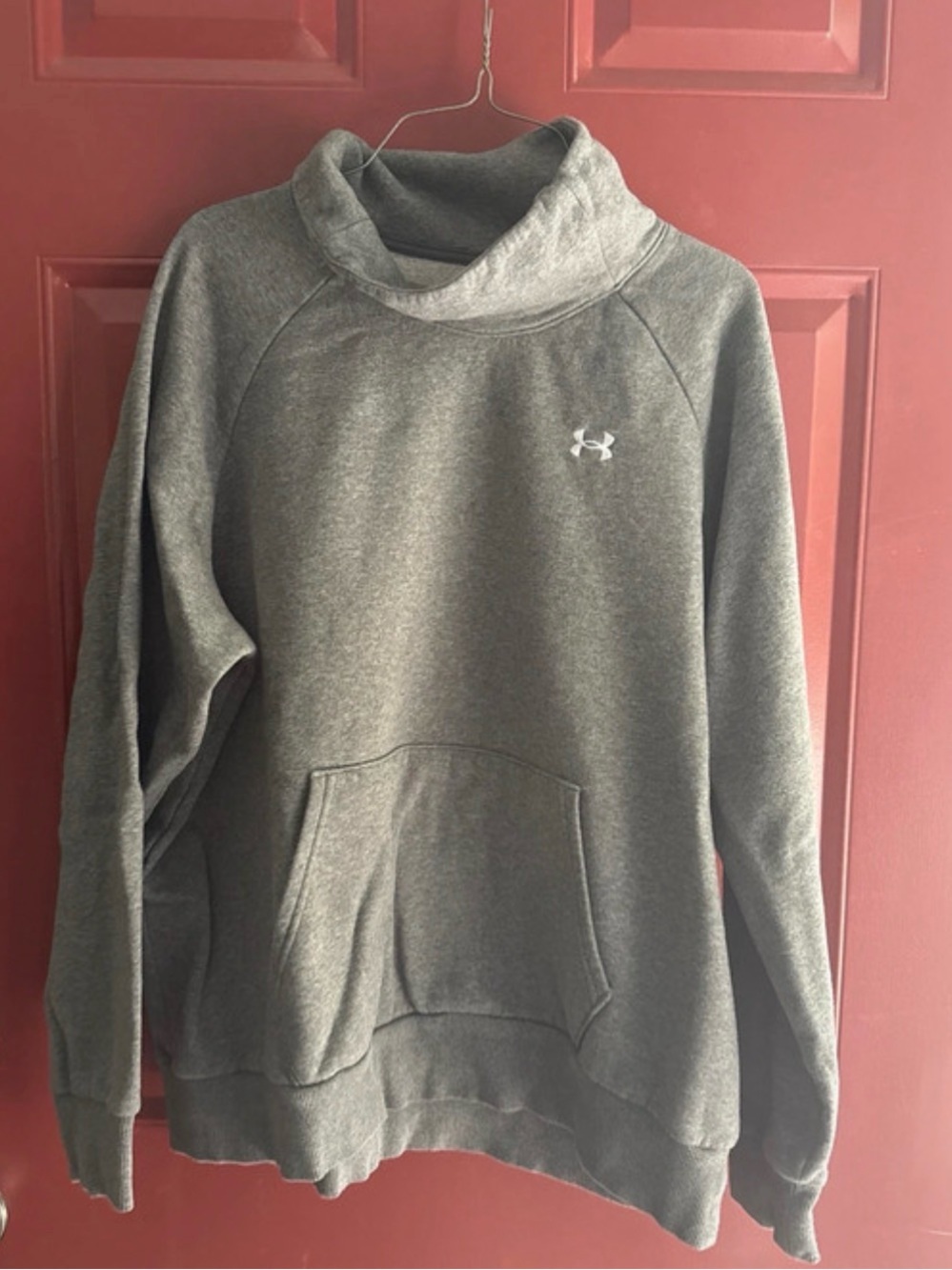 Under Armour Gray Cowl-Neck Pullover Sweatshirt